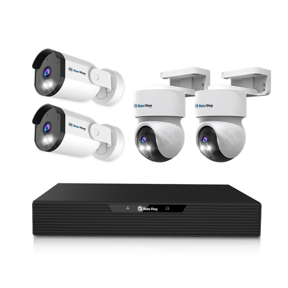 글로벌아이넷 로보뷰 NVR 8채널 AI CCTV POE 녹화기 4K UHD N5 2개+A7 2개 - 메인 이미지