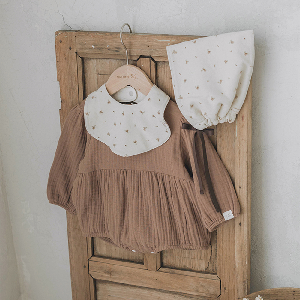 빌리 르세아 오가닉 아기 턱받이 / 보넷 친환경 유기농 순면 신생아 빕 유아 이유식 받침 아기 모자 아기용품