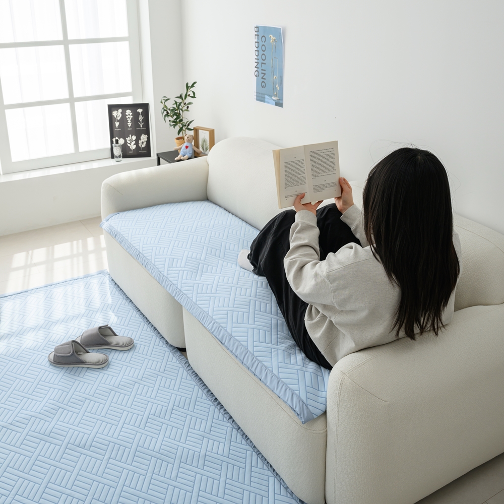 나라데코 듀라론 냉감 쿨링 여름 돌쇼파 쇼파패드 3인 65x180