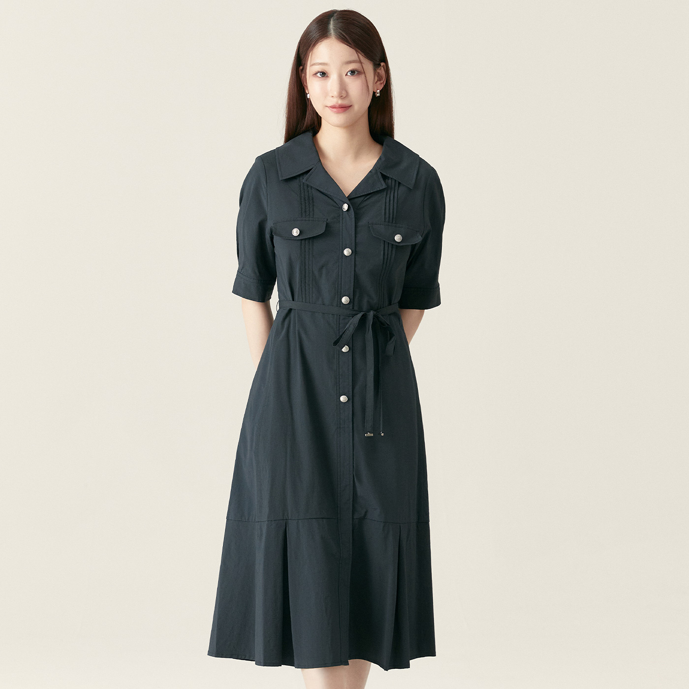 로엠 오픈 카라 롱 원피스 RMOWF24R11