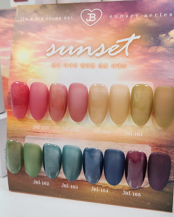[그라시아 진비 아이비]  선셋 시럽젤 8 Color Set 가을네일 : 보니비 네일
