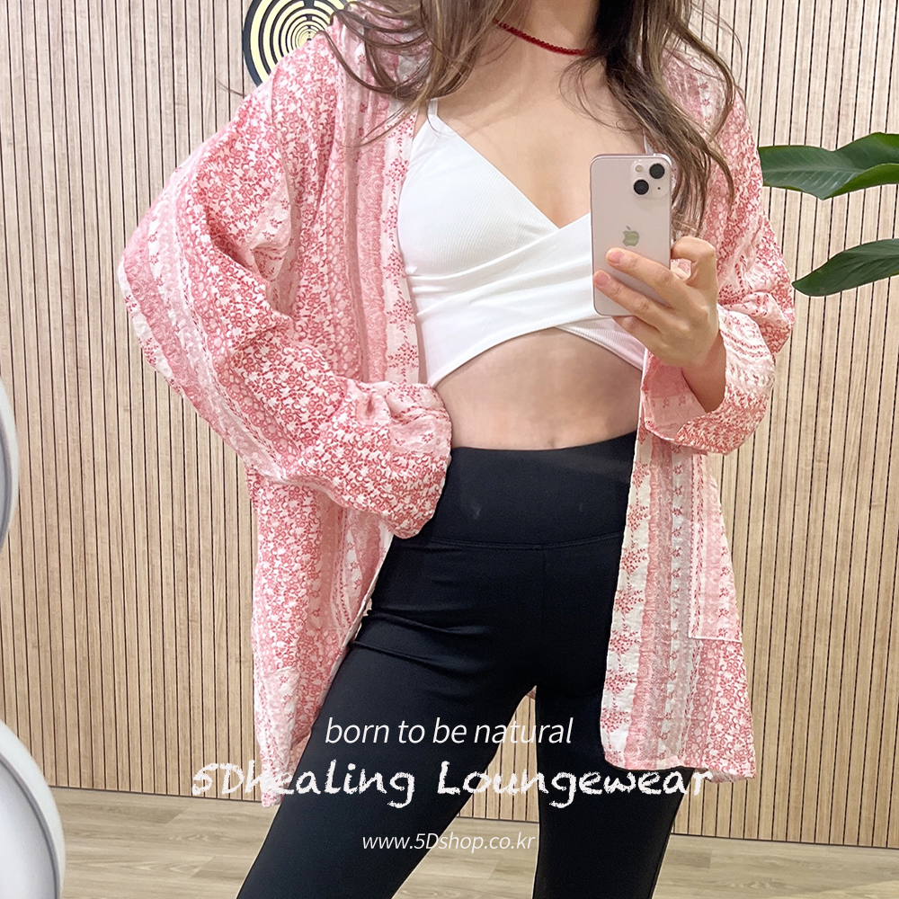 에스닉 오리엔탈 커버업 오버핏 로브 - 상세 이미지 4