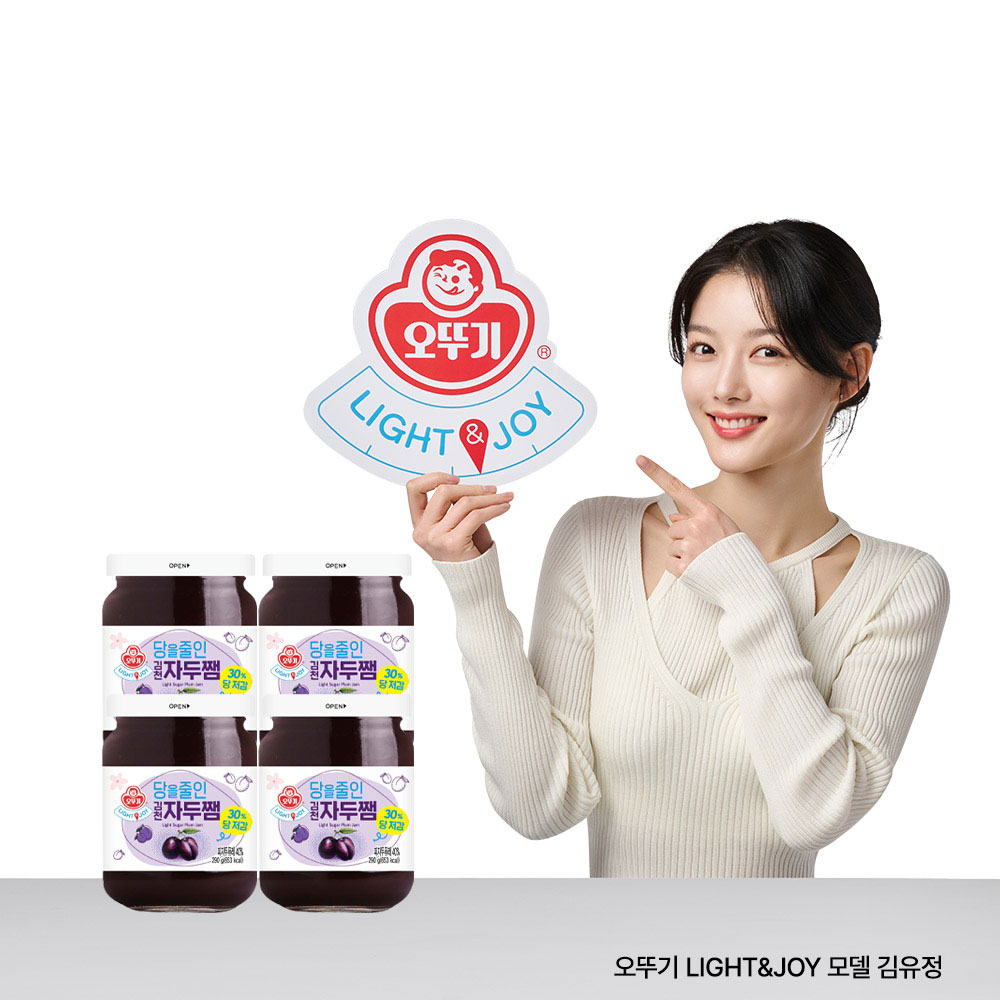 오뚜기 LIGHT&JOY 당을줄인 김천자두쨈 290G 4개 - 메인 이미지
