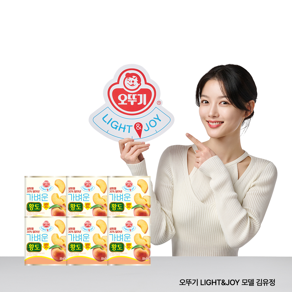오뚜기 LIGHT&JOY 가벼운 황도 280g 6개 - 상품 이미지