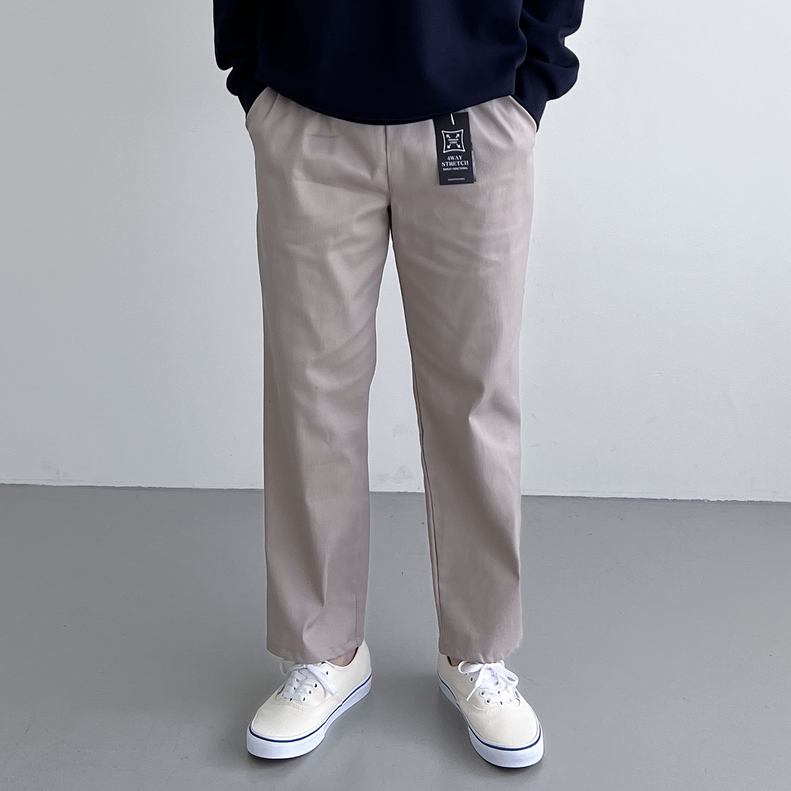 테이퍼드핏 남자밴딩팬츠 치노팬츠 면바지 기지바지 슬랙스 - 상세 이미지 2