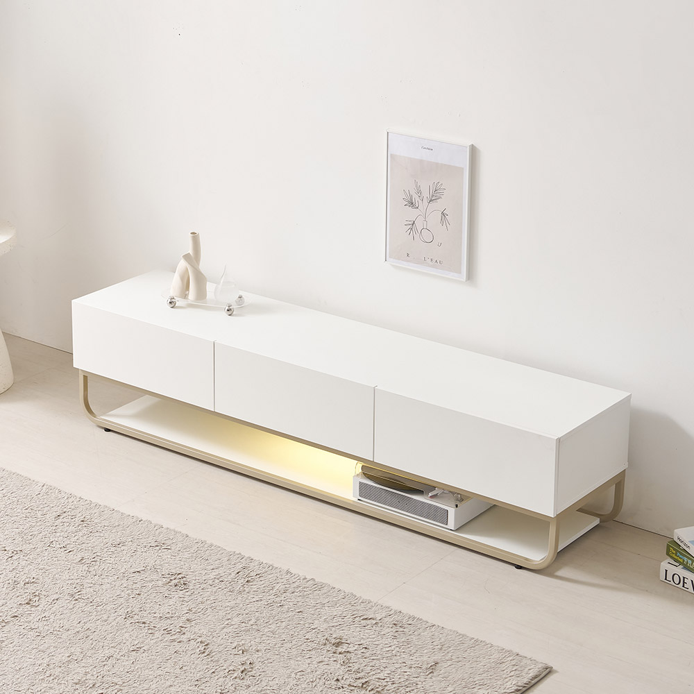 라자가구 E0등급 마리엔 모던 LED 거실장 180cm