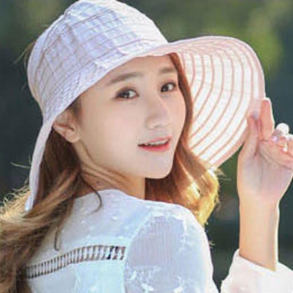 여름 햇모자 넓은 그늘모자 여성용 등산모자 - 메인 이미지