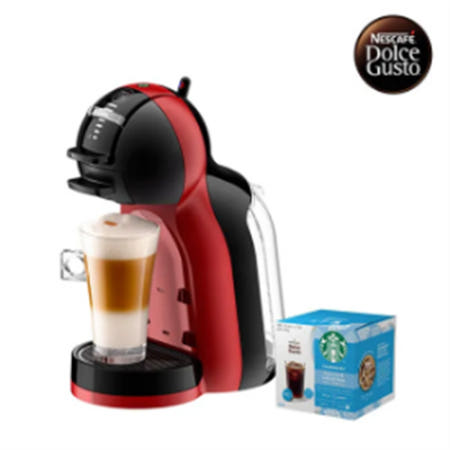 [네스카페 돌체구스토] 커피머신 미니미 피아노블랙&체리레드+12입 스타벅스 커피캡슐 1박스 (아이스 아메리카노)