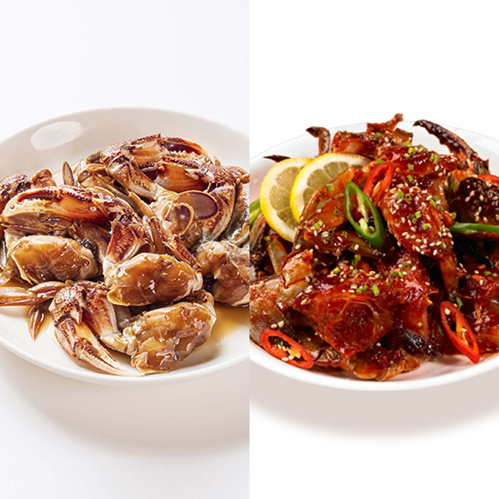 반반게장 간장반 양념반 1kg 밥반찬 혼밥 간장게장 - 상품 이미지