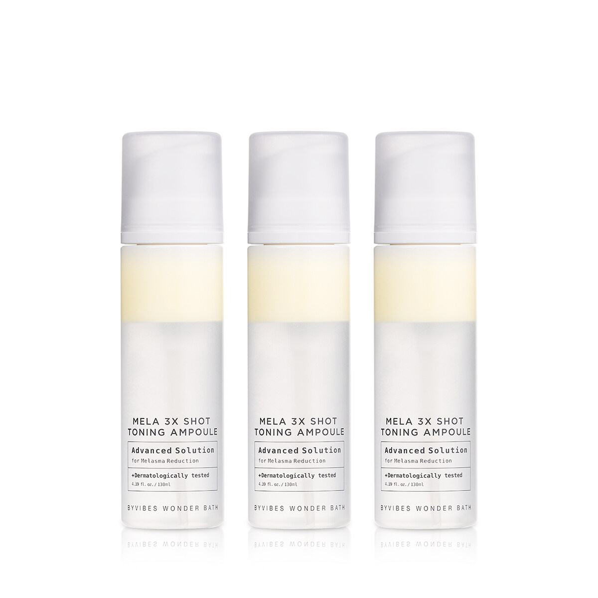 조성아 원더바스 멜라 3X샷 토닝 앰플(130ml)X 3병 구성 - 메인 이미지