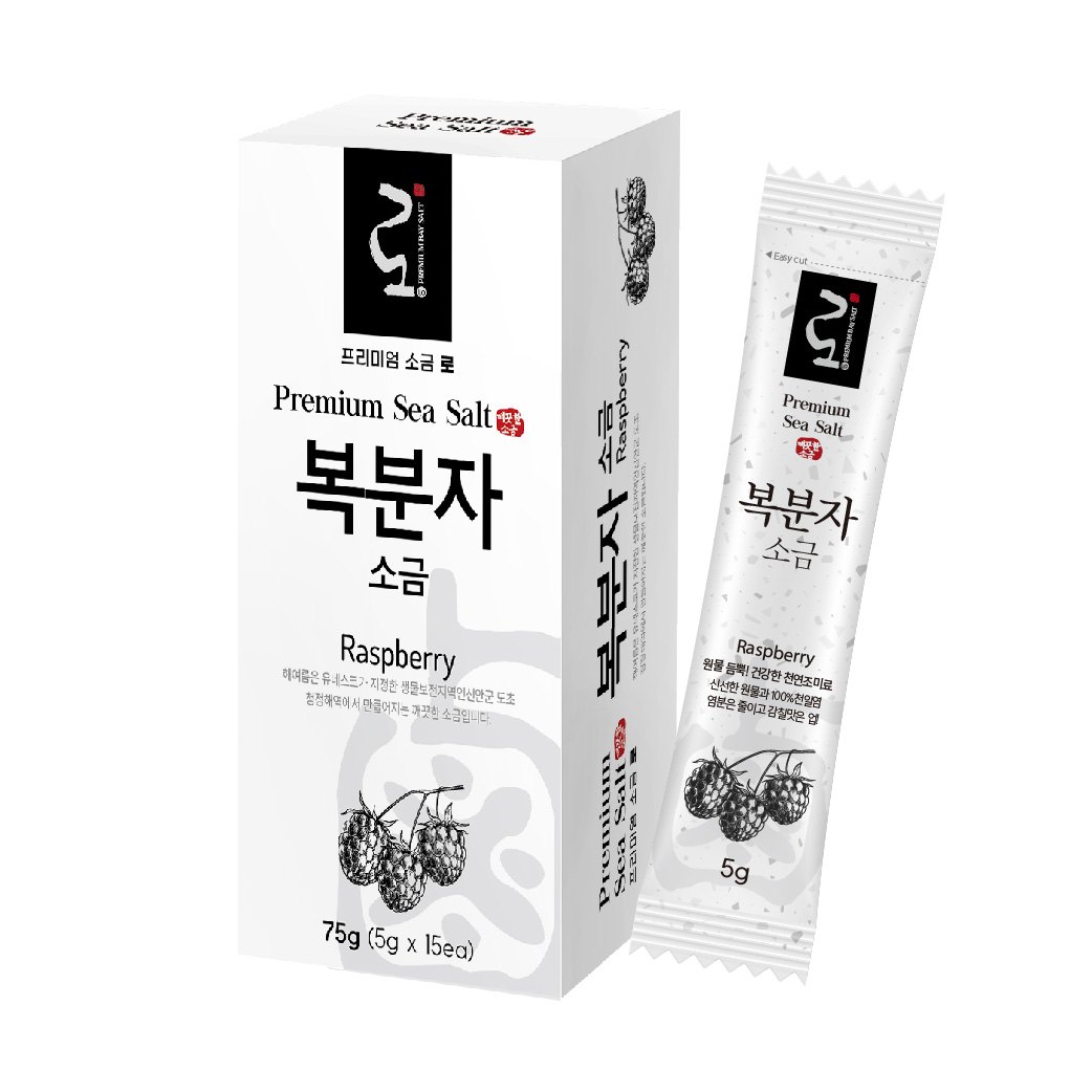 해여름 프리미엄 천일염 로 복분자소금 스틱 (5g, 15개입) - 상세 이미지 3
