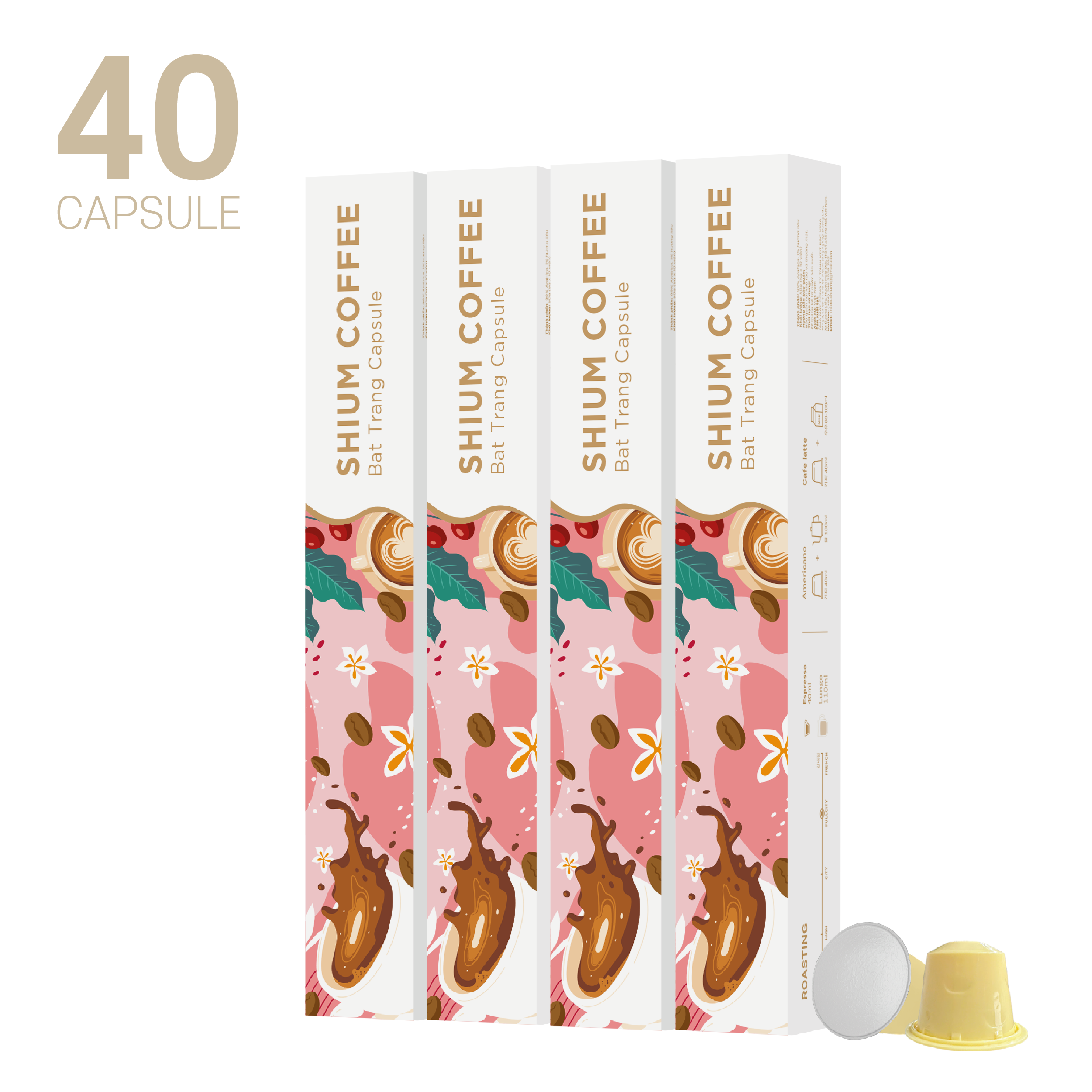 [옥스옥스] 부드러운 리치향 네스프레소 호환 캡슐커피 10개입, 4박스 (40캡슐)