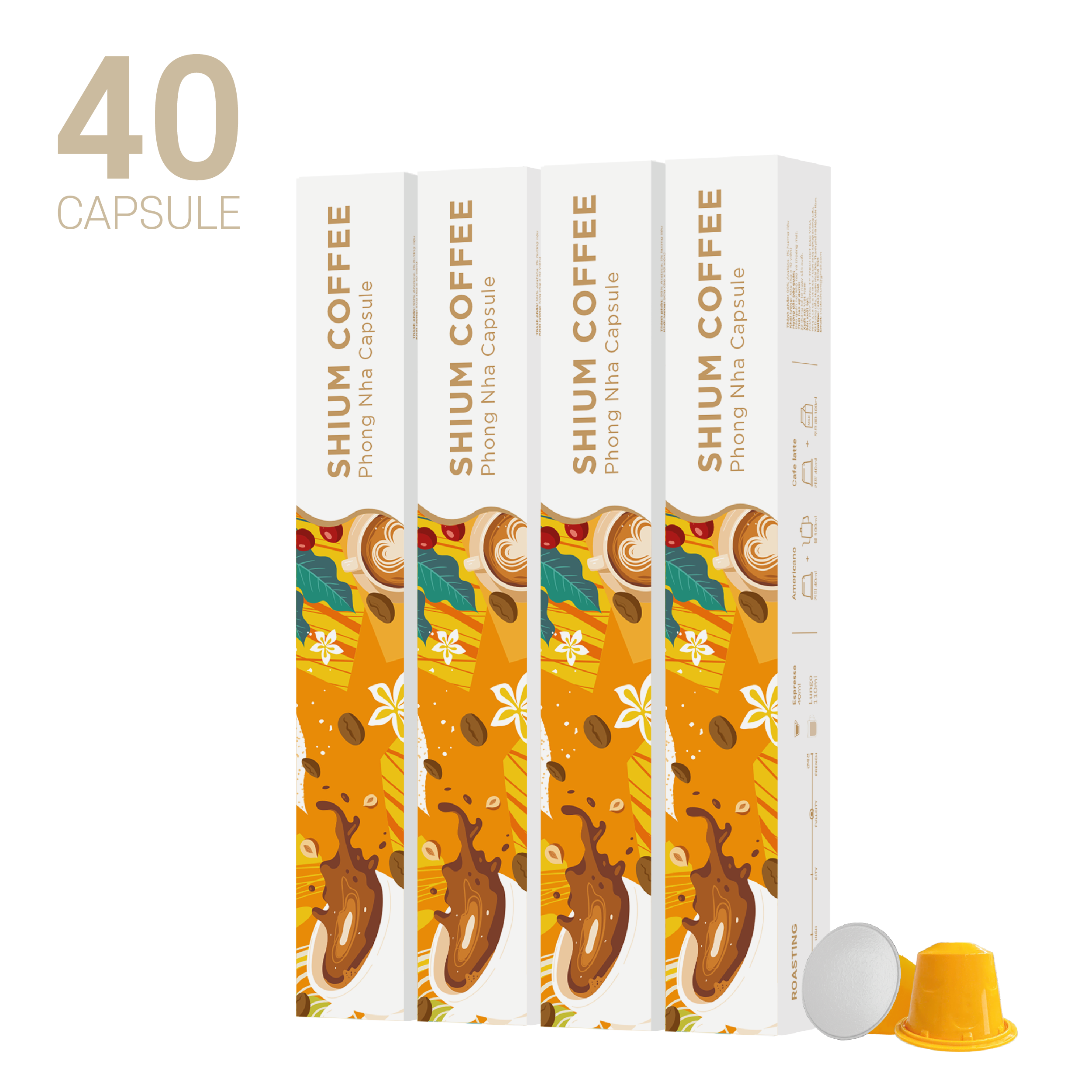 [옥스옥스] 부드러운 헤이즐넛향 네스프레소 호환 캡슐커피 10개입, 4박스 (40캡슐)