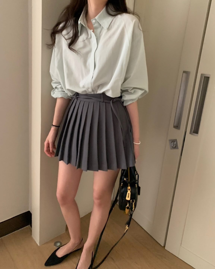 [💓a라인치마] 프리티영띵 달바 플리츠 미니 주름 스커트 2color 상세 이미지 9