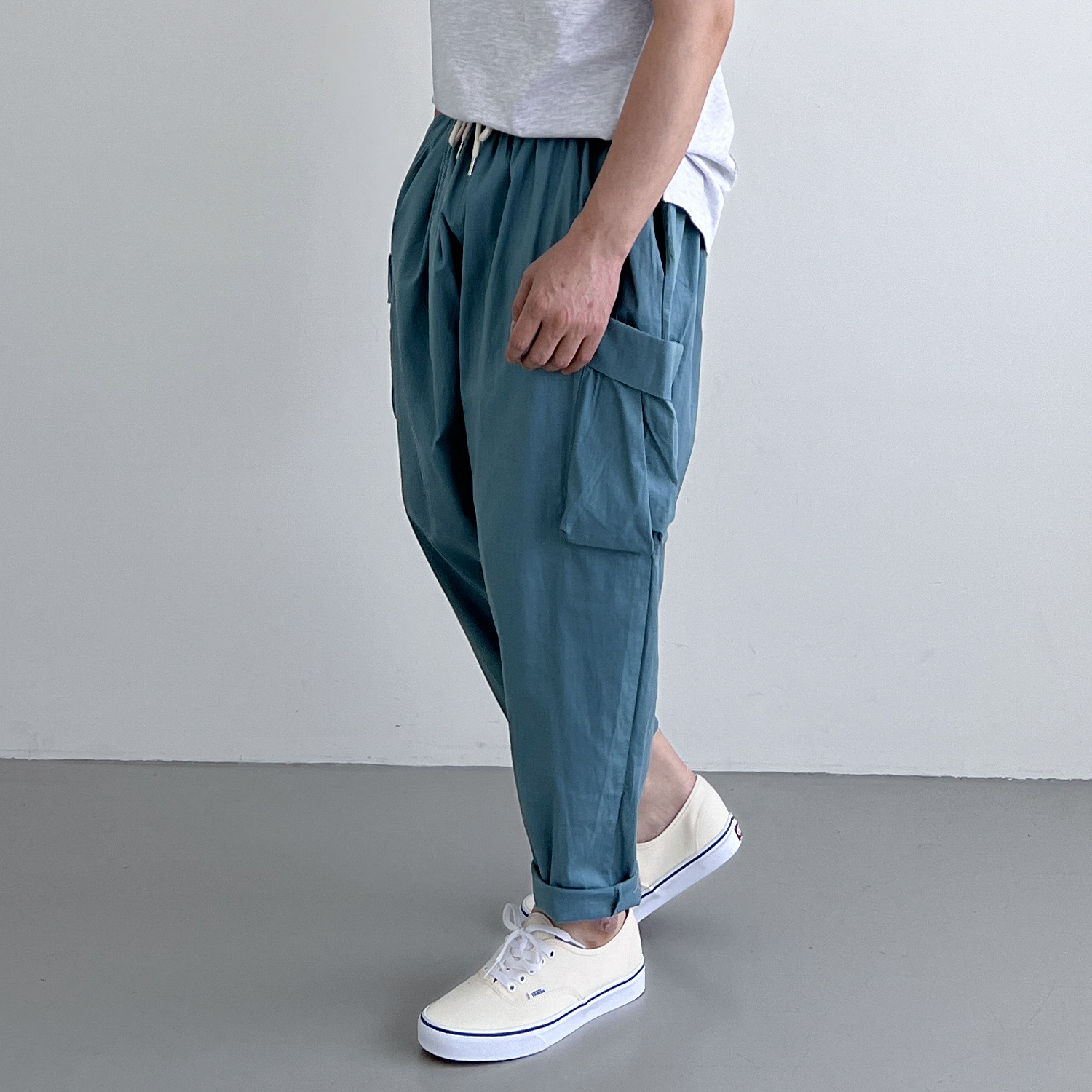 남자린넨와이드팬츠 남자여름통바지 통큰바지 카고바지 - 상세 이미지 2