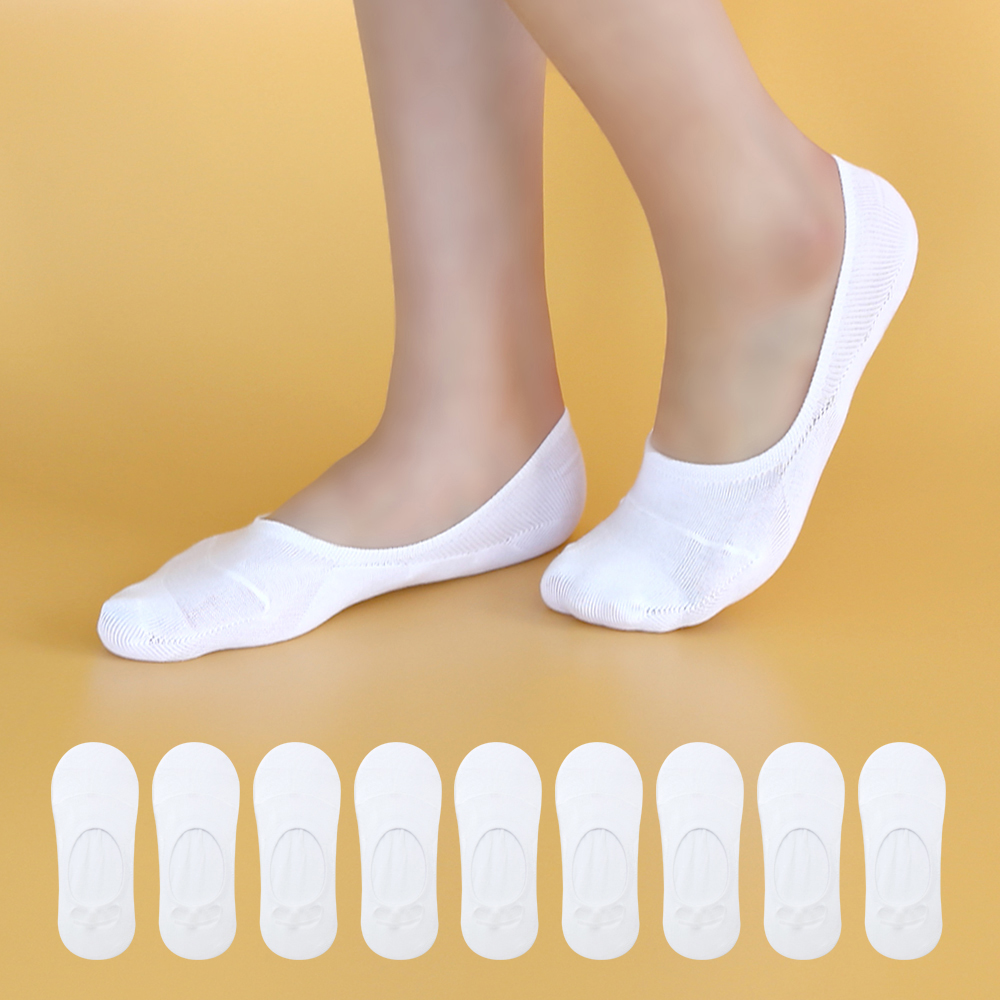 [N배송] 남여 구멍 안남 이중 보강 벗겨지지 않는 페이크삭스 덧신 10켤레 이미지 6