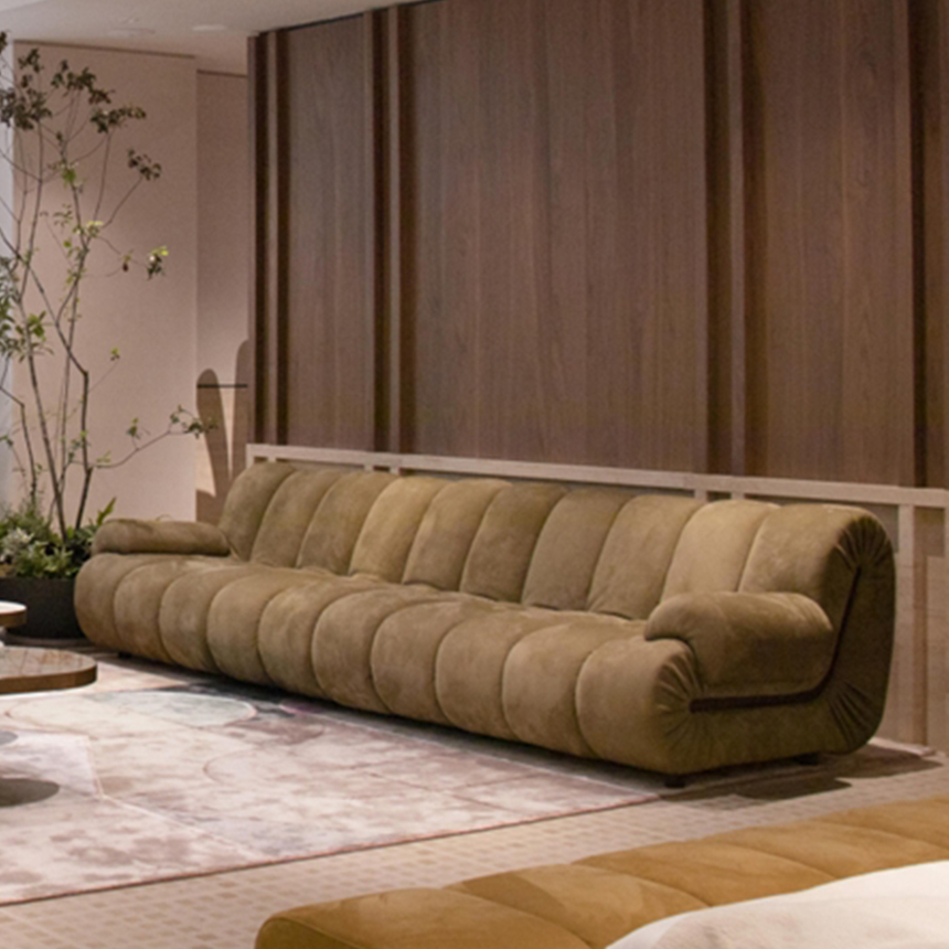 루지아노 스네이크 거실 사무실 천연 가죽 소파 3인 Rugiano Snake Sofa