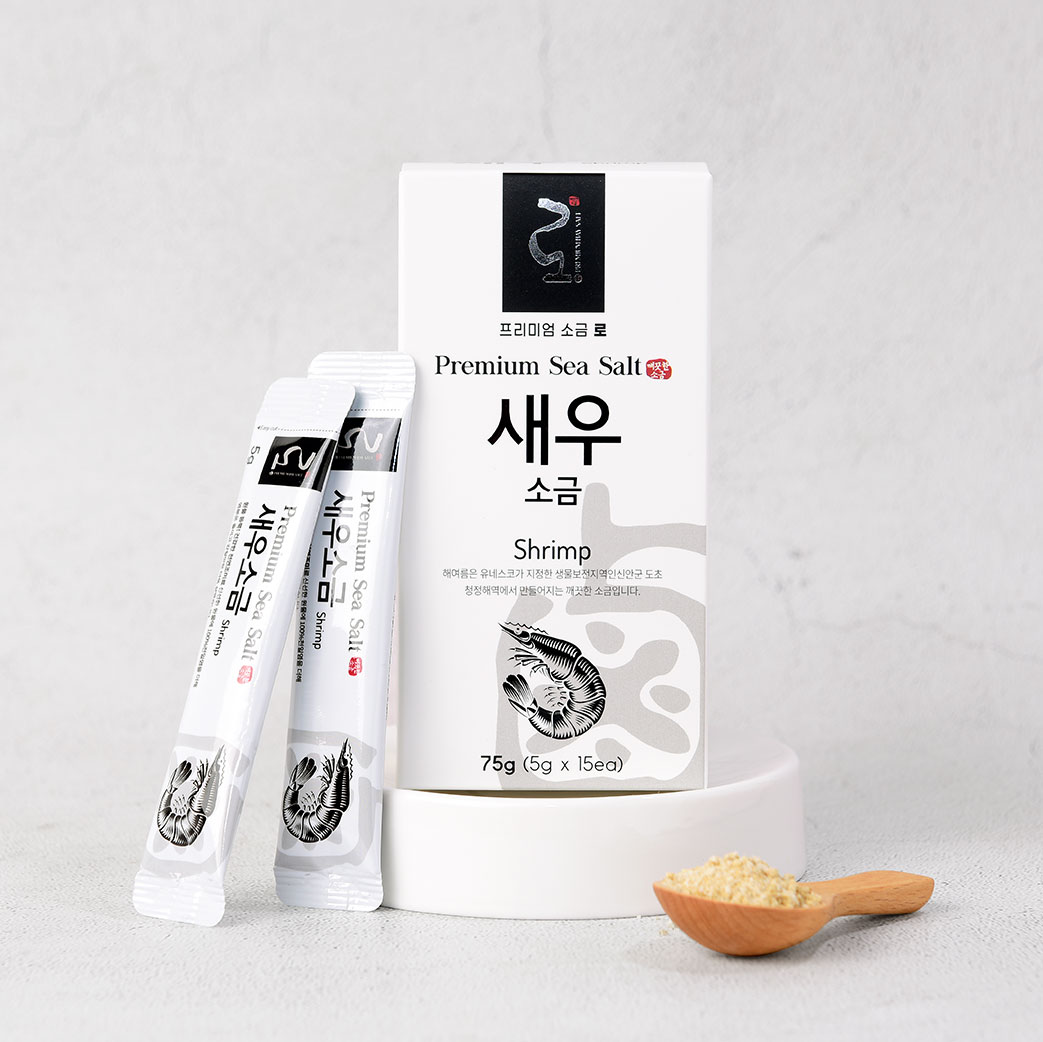 해여름 프리미엄 천일염 로 새우소금 스틱 (5g, 15개입) - 상품 이미지