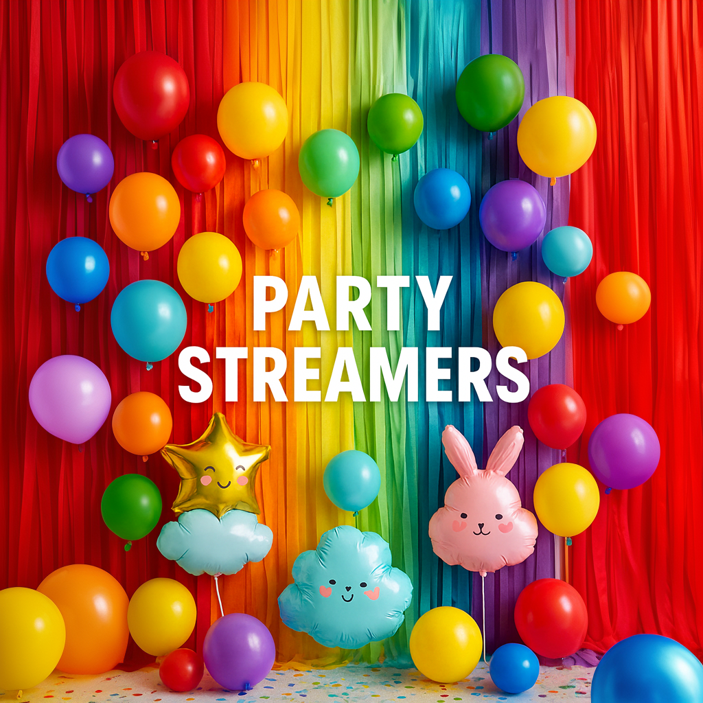 생일 파티스트리머 파티커튼 25m 롤스트리머(레드) 이미지 2