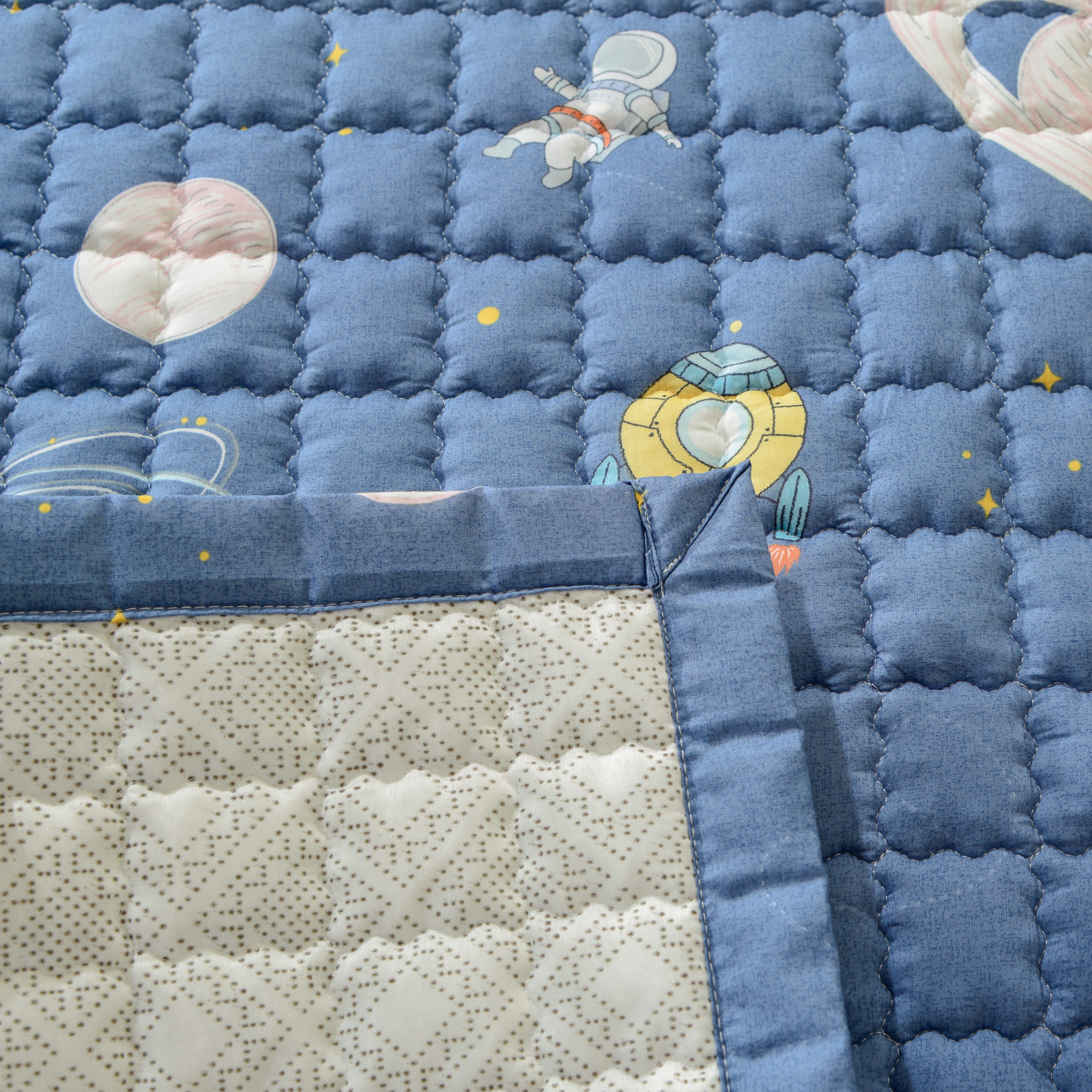 우주여행 키즈 모달 침대패드 알러지케어 매트리스 고정밴딩 어린이침구 패드