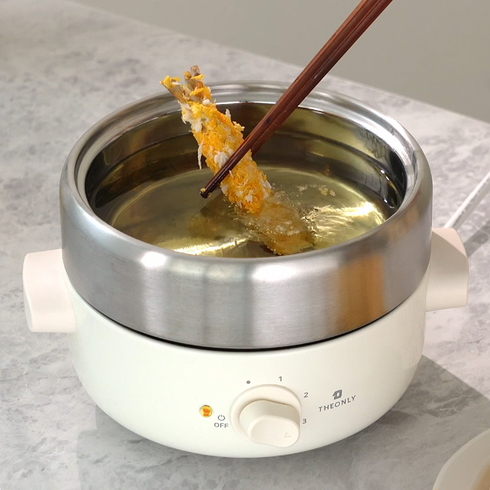 디온리 올스텐 4in1 분리형 계란찜기 멀티쿠커 전골냄비 전기그릴 라면포트 NJM221CW