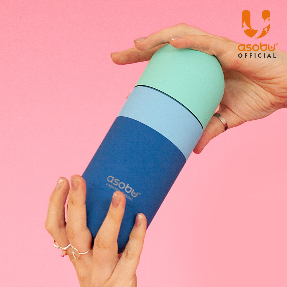 아소부 스테인레스 보온보냉 텀블러 파스텔 오브 420ml, 파스텔 블루 - 상세 이미지 2