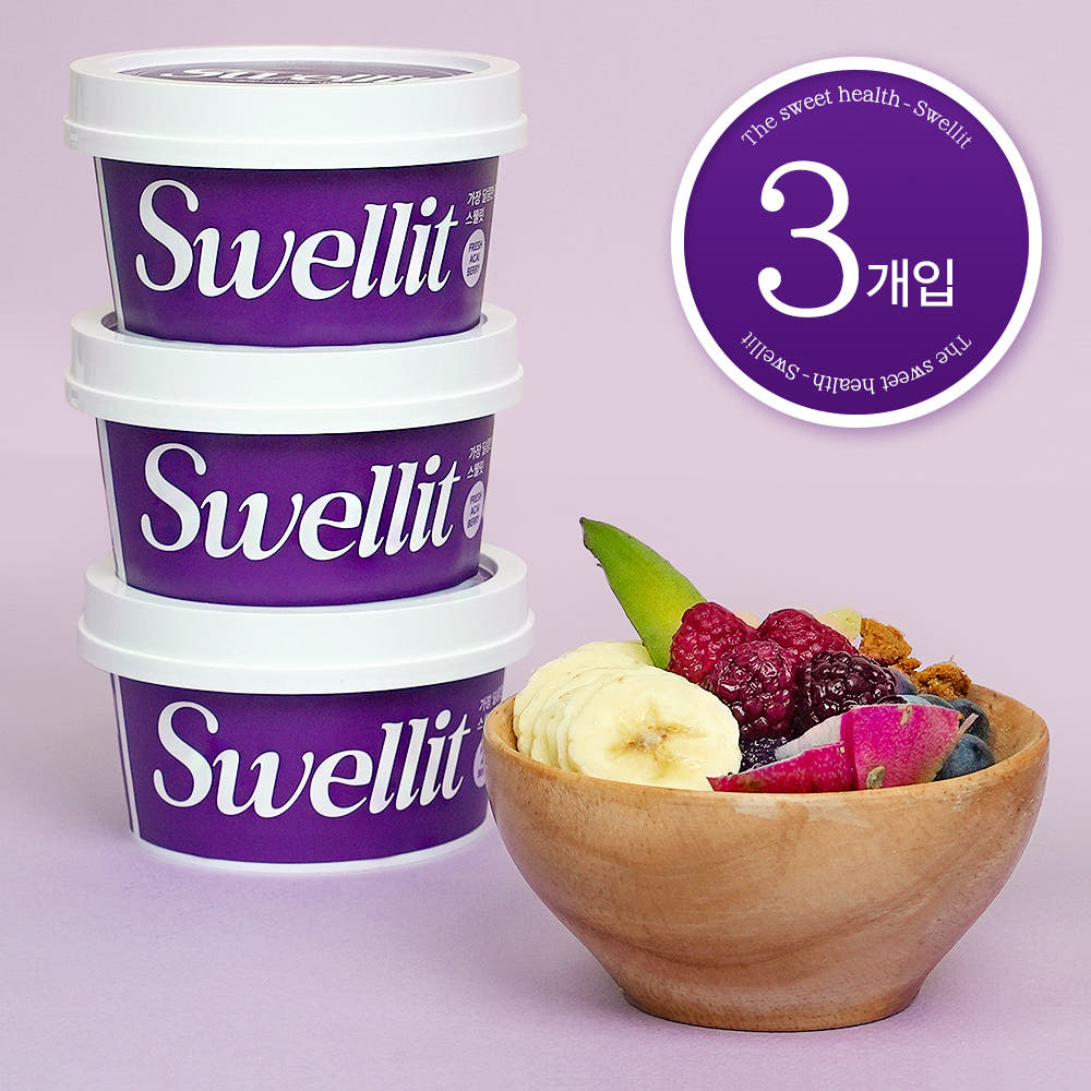스웰릿 아사이볼 샤베트 냉동 블루베리 망고 아이스크림 아사이베리, 100g, 3개