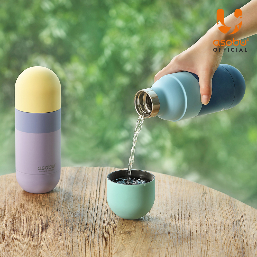 아소부 스테인레스 보온보냉 텀블러 파스텔 오브 420ml, 파스텔 퍼플 - 상세 이미지 3