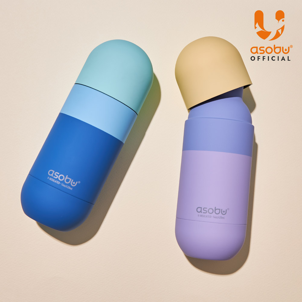 아소부 스테인레스 보온보냉 텀블러 파스텔 오브 420ml, 파스텔 퍼플 - 상세 이미지 4
