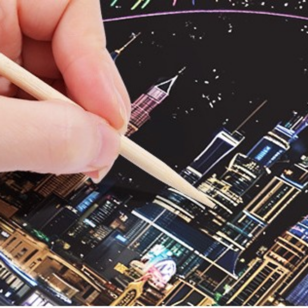 A3 스크래치 페이퍼 북 도안 8매 세트 40x28 스크레치 종이 그림 - 상세 이미지 2