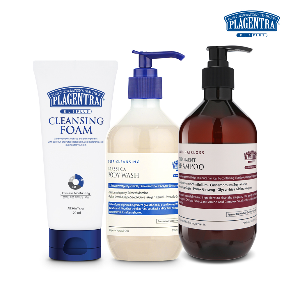 프라젠트라 예비맘 클렌징 3종 (폼클렌징 + 바디워시 + 탈모샴푸) (저자극 임산부 클렌저)