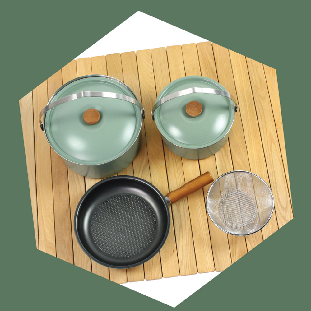 마렉스 파스텔8 쿡웨어(L) 코펠세트 3-4인용 통3중 304스텐 보관가방 포함