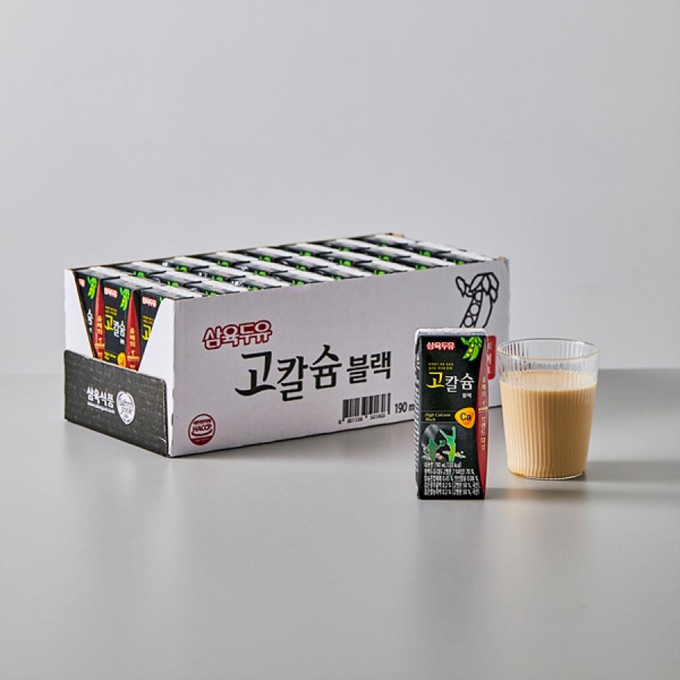 메가마트 삼육두유 고칼슘 블랙 190mlx24개x2박스 - 메인 이미지