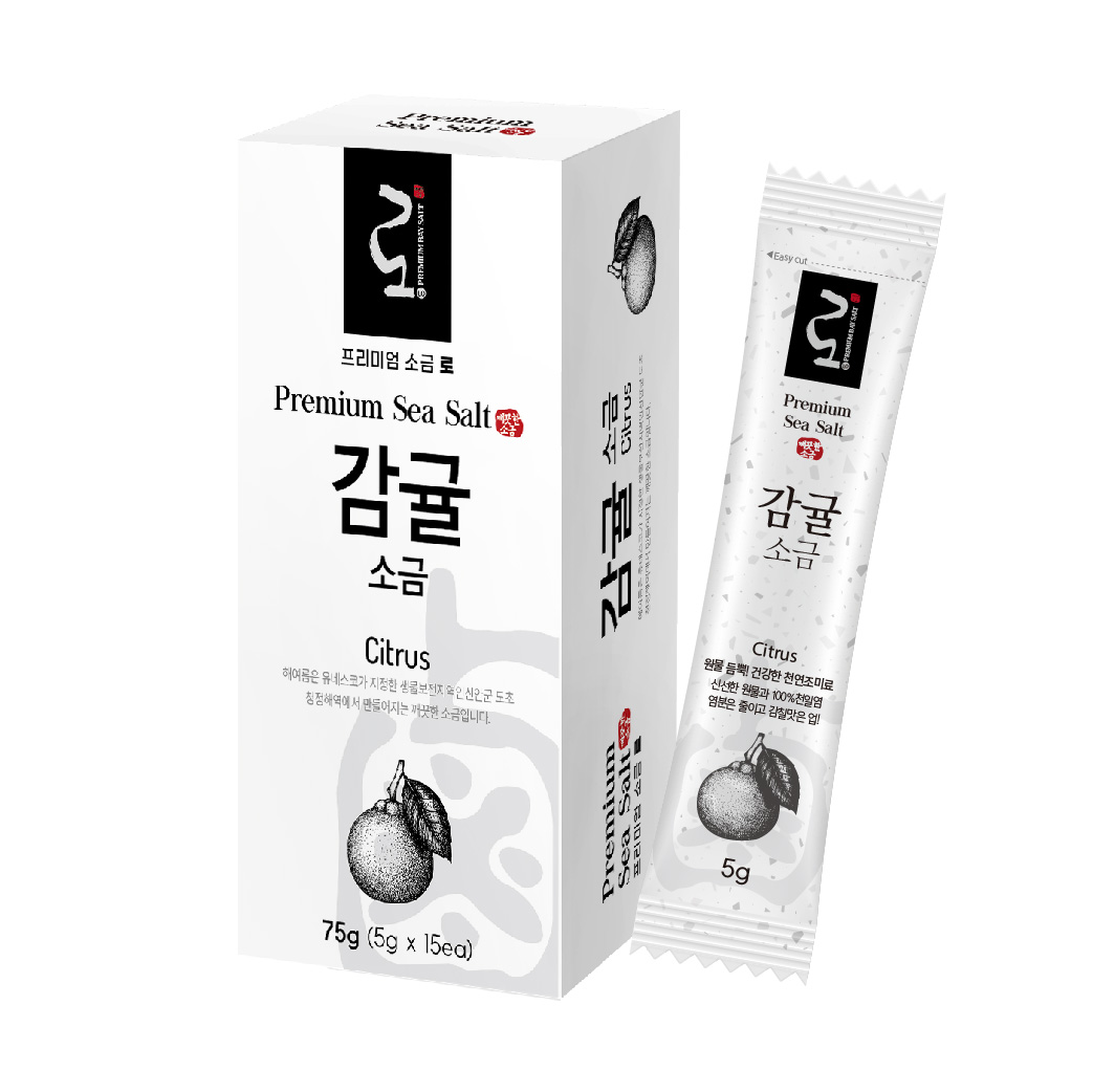 해여름 프리미엄 천일염 로 감귤소금 스틱 (5g, 15개입) - 상세 이미지 2