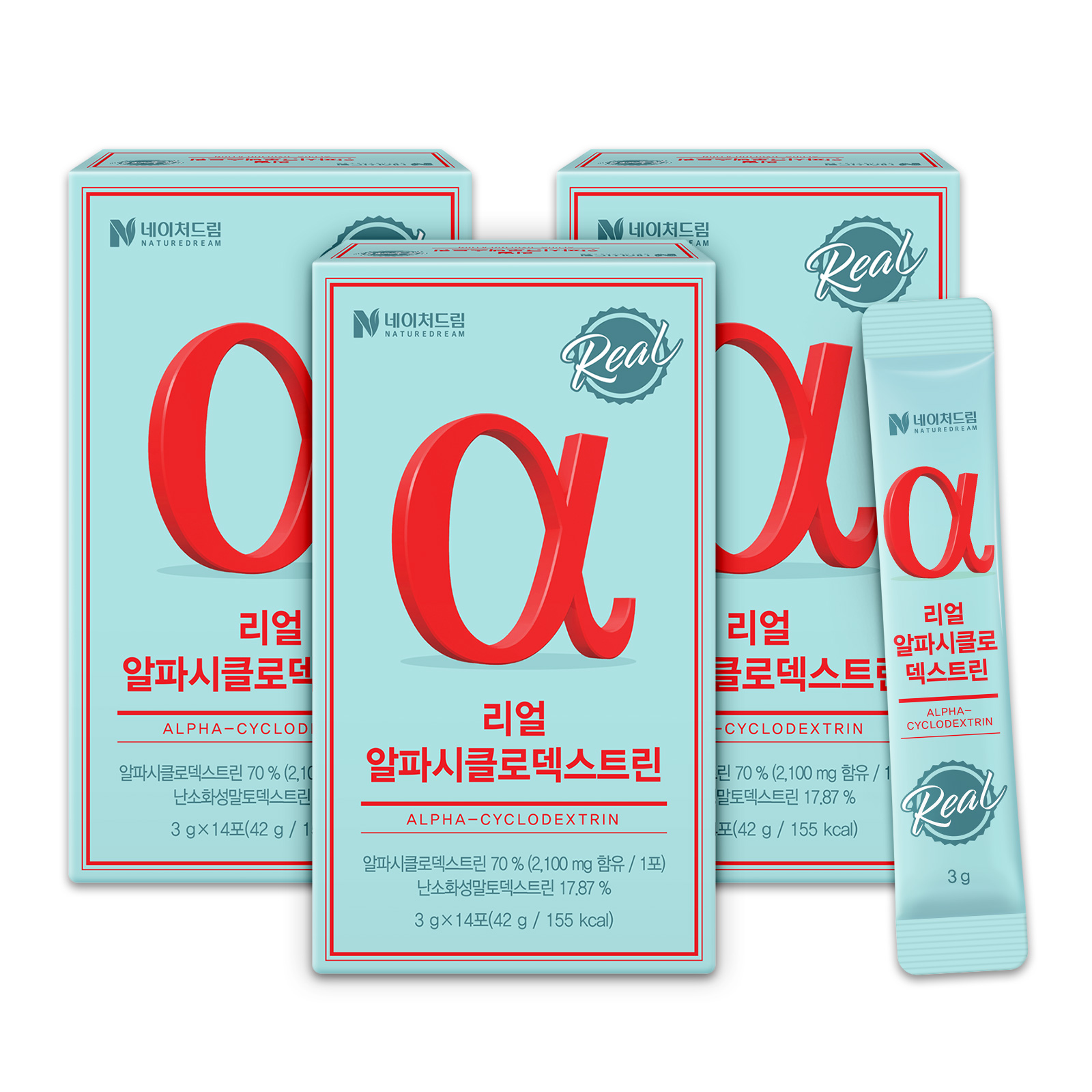 네이처드림 리얼 알파시클로덱스트린 14포 x 3박스 (6주분) 알파CD 제로파우더 알파시디 - 상세 이미지 2