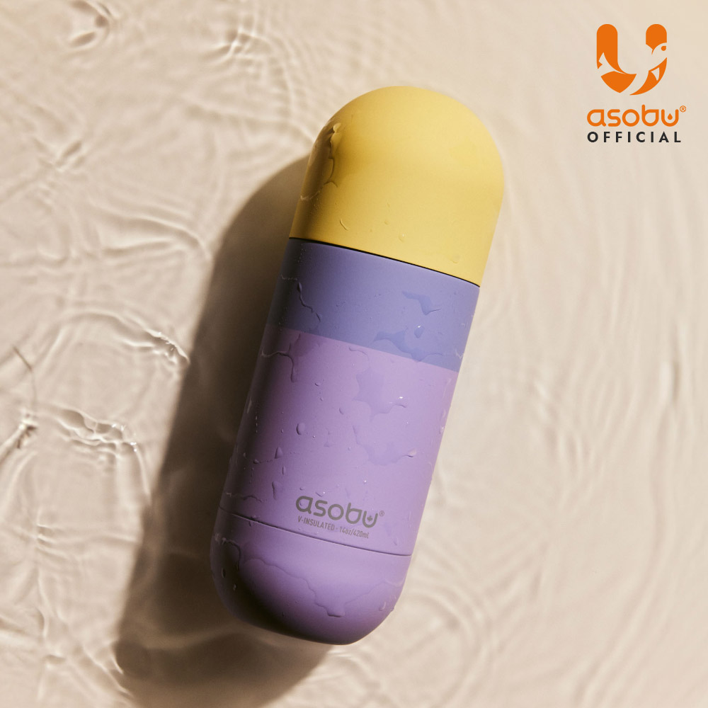 아소부 스테인레스 보온보냉 텀블러 파스텔 오브 420ml, 파스텔 퍼플 - 상세 이미지 2