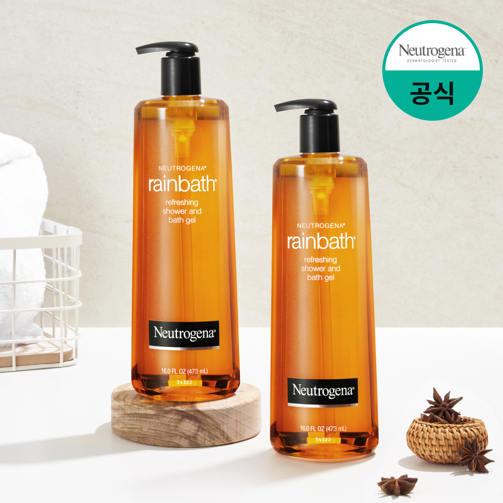 뉴트로지나 레인바스 바디워시 오리엔탈 엠버, 473ml, 2개