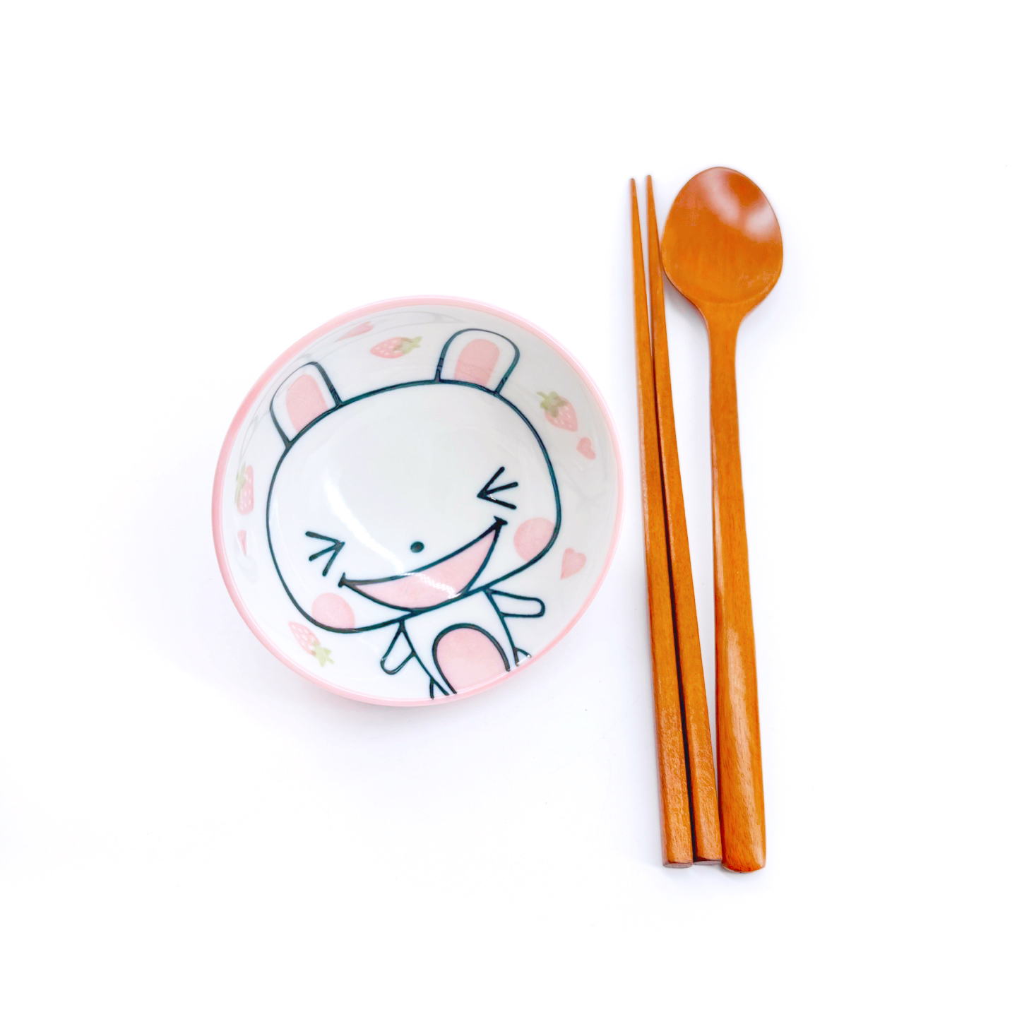 찡긋토끼 캐릭터 다이어트 저용량 도자기공기 (일본수입) 이미지 8