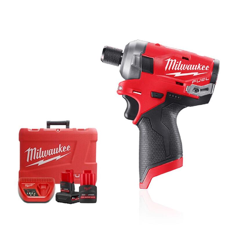 밀워키 M12 FQID-5252C 충전 오일펄스 임팩트 드라이버 12V 5.0Ah 2.5Ah 2팩 - 메인 이미지