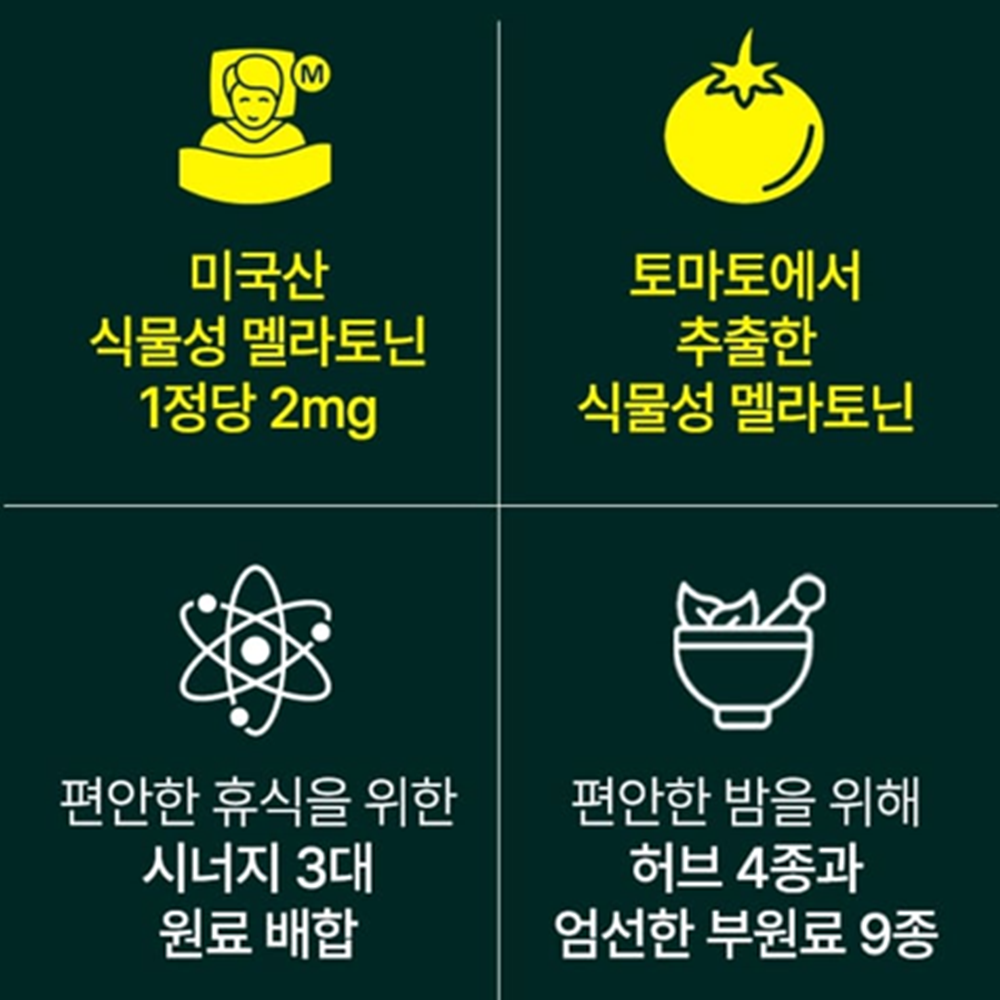 코오롱제약 식물성 멜라토닌 30정 3박스 x3세트 9개월 L 테아닌 트립토판 캐모마일 미국 - 상세 이미지 3