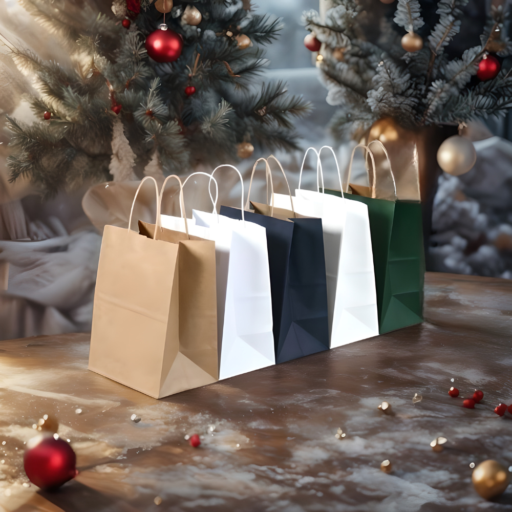 크라프트 쇼핑백 선물 답례품 가방 미니 무지 종이쇼핑백 소형 제품 이미지