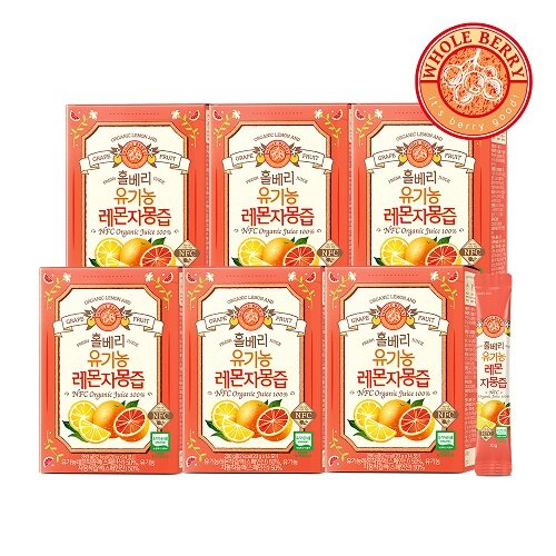 [레자몽6박스] 홀베리 유기농 레몬자몽즙 6박스 (총 84포)