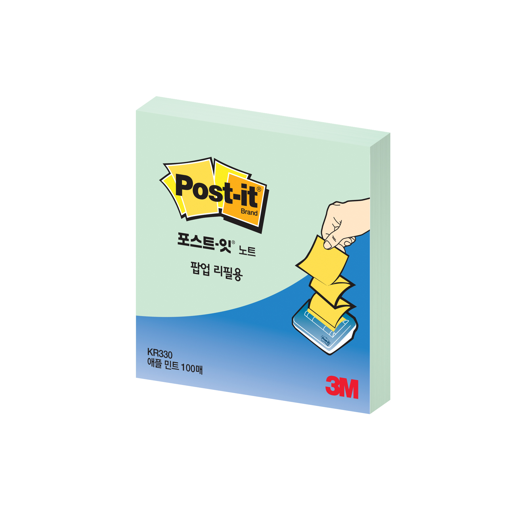 3M 포스트잇 팝업리필 KR330 100매 20개입 - 상품 이미지