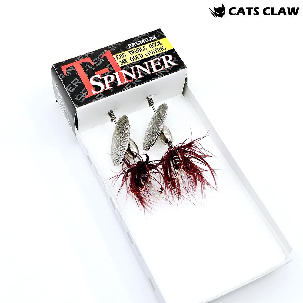 캣츠크로우 T-1 꺽지스피너 실버, 0.88g - 메인 이미지