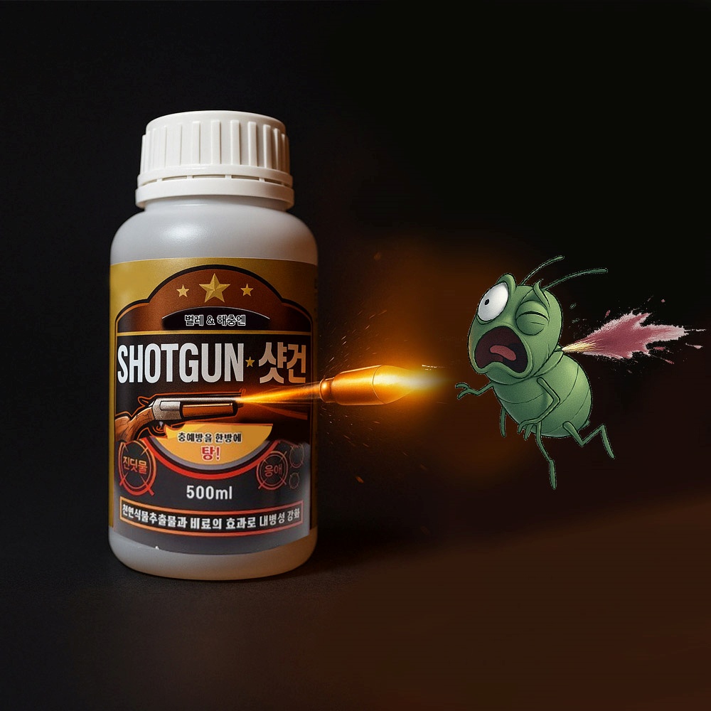 진딧물 클리너 응애 박멸제 총채 깍지벌레 퇴치 텃밭 살충제 농약아닌 상추 고추 보호제 샷건 500mL 이미지 1