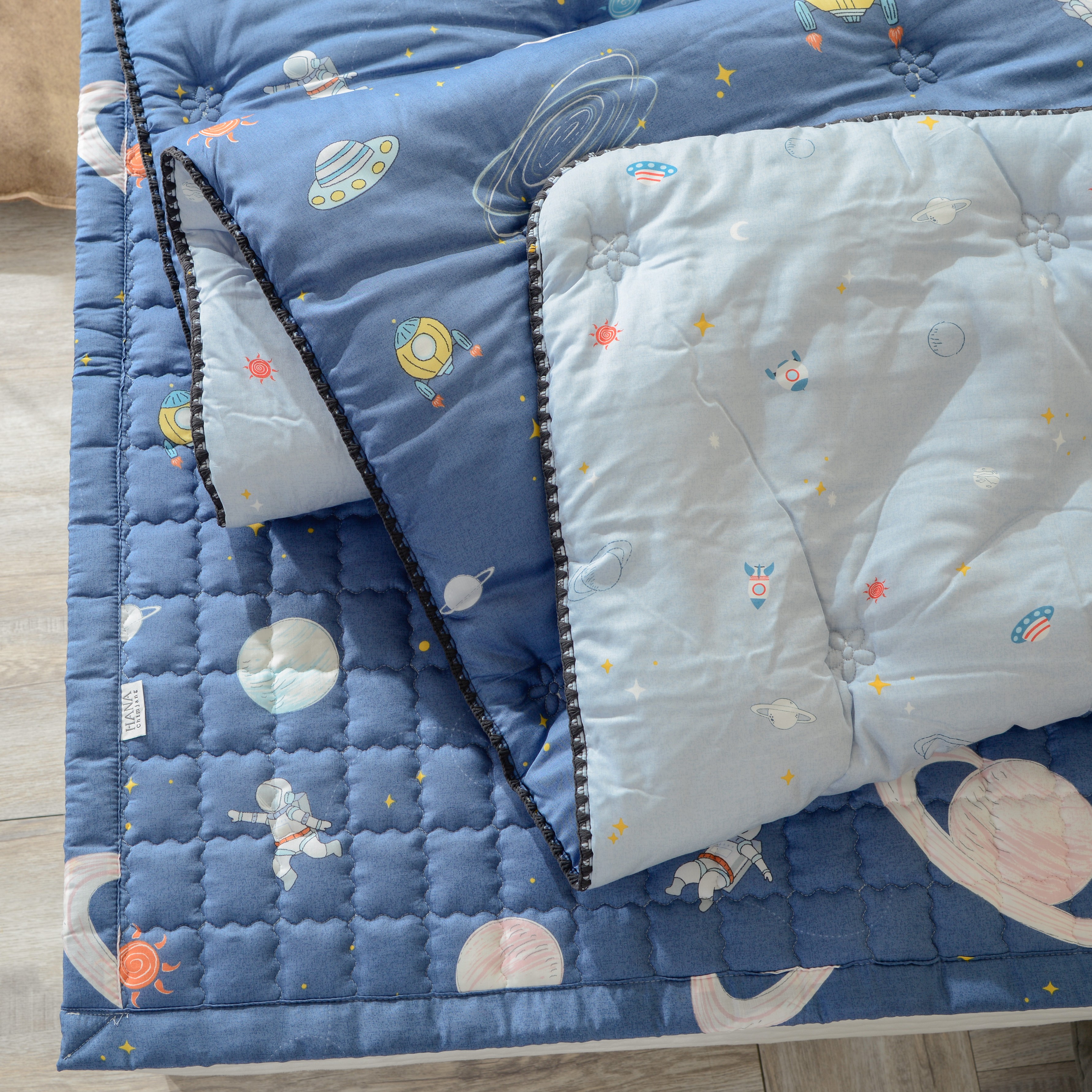 우주여행 키즈 모달 침대패드 알러지케어 매트리스 고정밴딩 어린이침구 패드