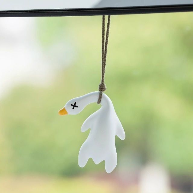 베이징덕 키링 자외선 햇빛 UV 변색 오리키링 키홀더 열쇠고리 : 문곰문곰