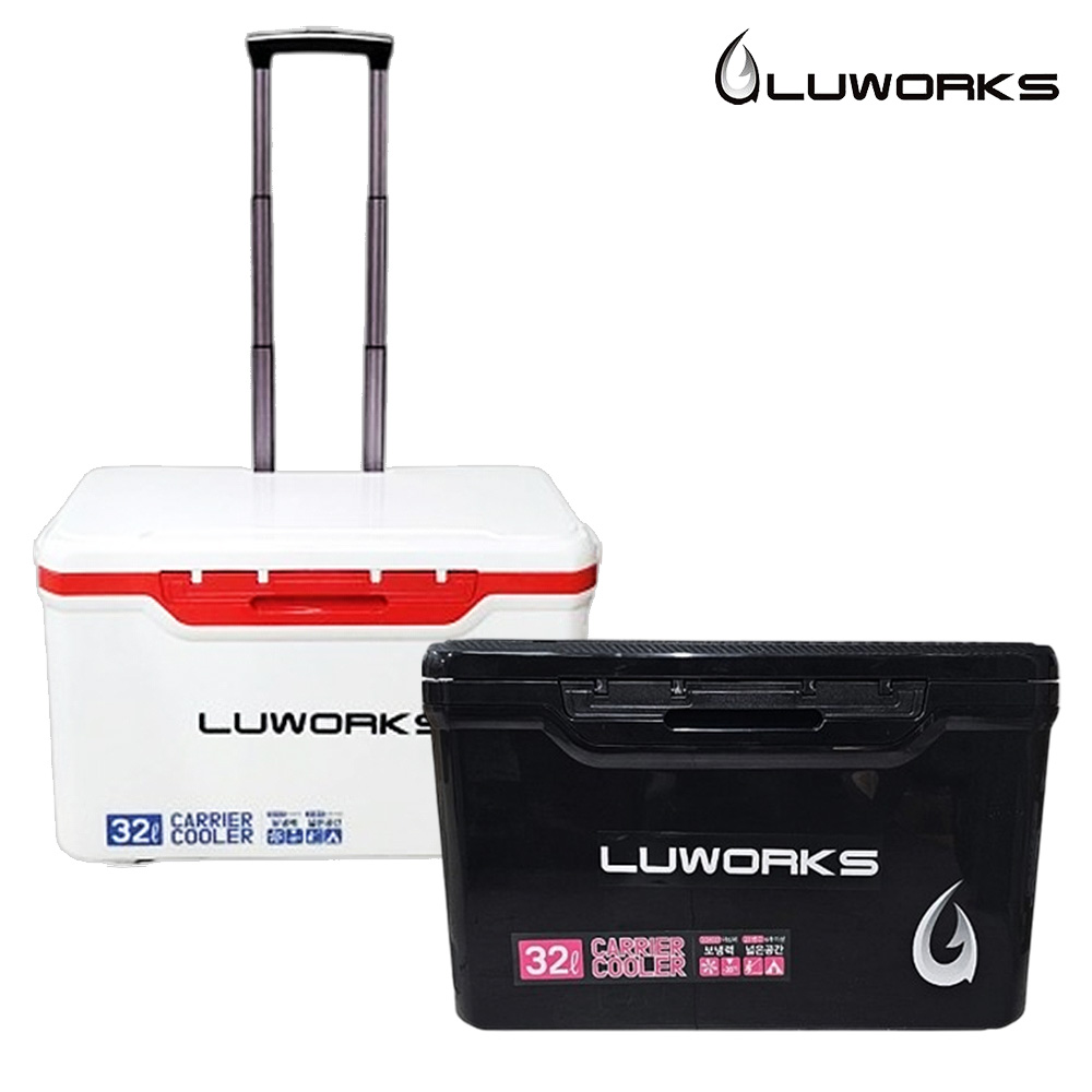 루웍스 캐리어 아이스박스 낚시 쿨러 갈치 쭈꾸미 아이스쿨러 32L 화이트