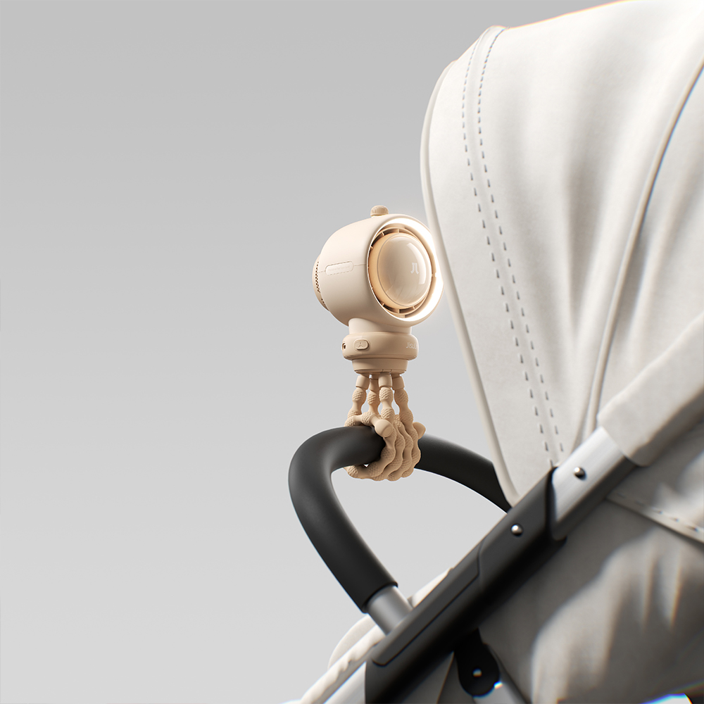 클립형 아기 유모차 선풍기 거치대 문어발 선풍기 악세사리 자동회전 필터