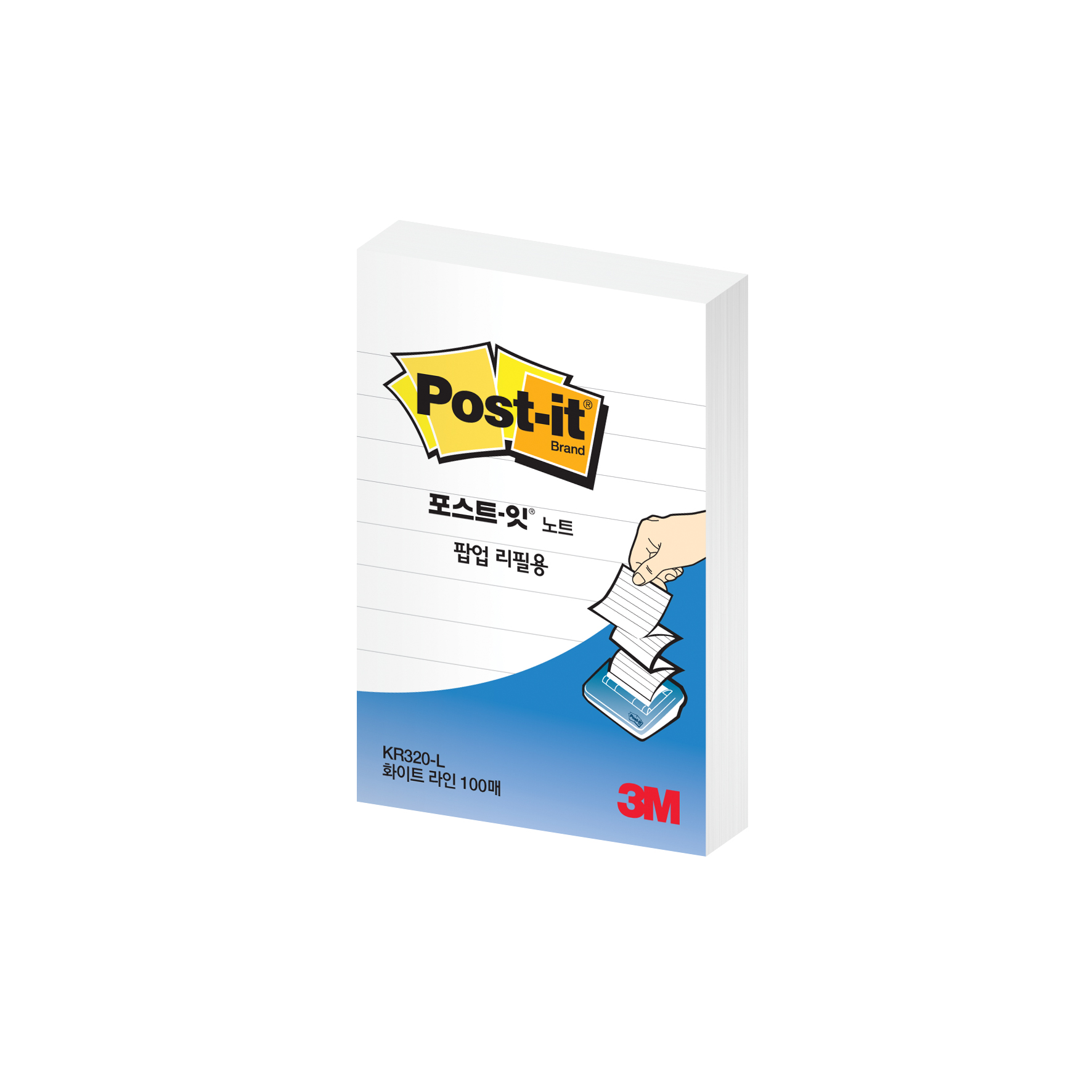 3M 포스트잇 팝업리필 KR320 100매 20개입 - 상세 이미지 2
